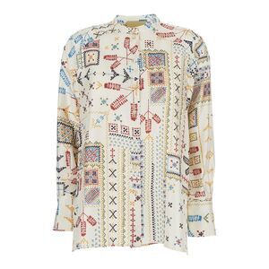 Missoni Women Shirt With Raised Collar And All-Over Multicolor Print For Women